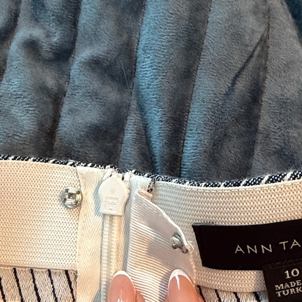 Ann Taylor Textured Stripe Pencil Skirt | Size 10 | Workwear Classic - Picture 4 of 6